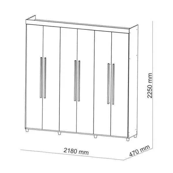 Guarda Roupa Elegance Imbuia Champagne