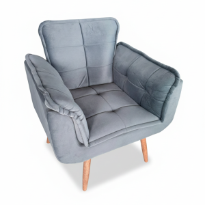 Poltrona Angelia 07 Veludo Grafite