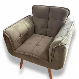 Poltrona Angelica 21 Veludo Capuccino