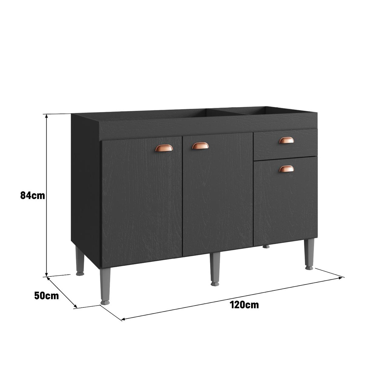 Balcão de Pia artecas grafite